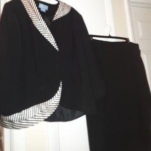 Faith Black & White 2 piece Suit Set